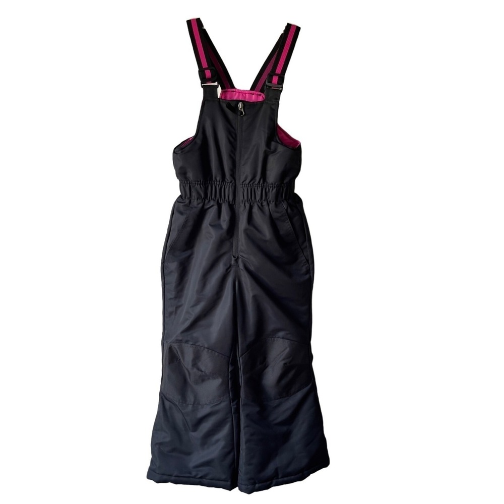 Swiss Tech Snow Pants Girls 5 Insulated Adjustable Bib Overalls Ski Snow Black